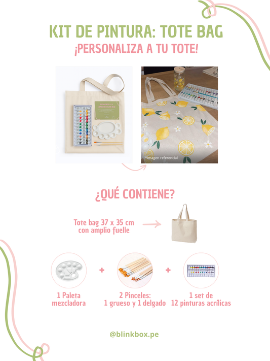 Kit de pintura | Tote bag para personalizar
