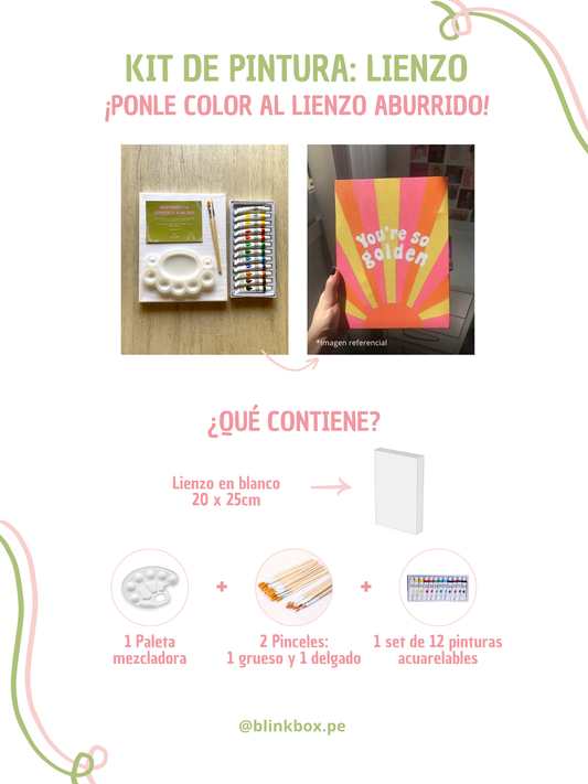 Kit de Pintura | Lienzo en blanco para pintar