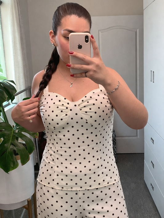 Set Riviera | Lino Polka Dots Perla