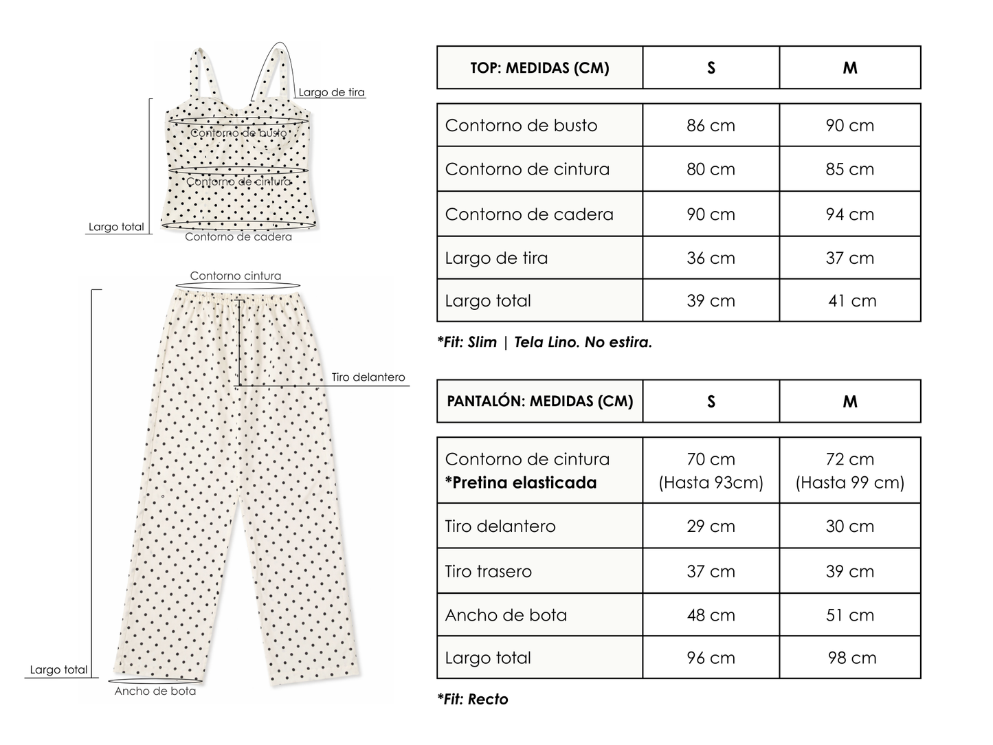 Set Riviera | Lino Polka Dots Perla